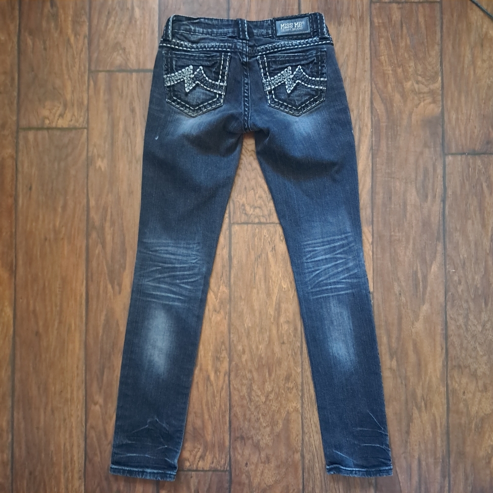 Miss Me JP01035SK Black Sunny Skinny Jeans Women's 27